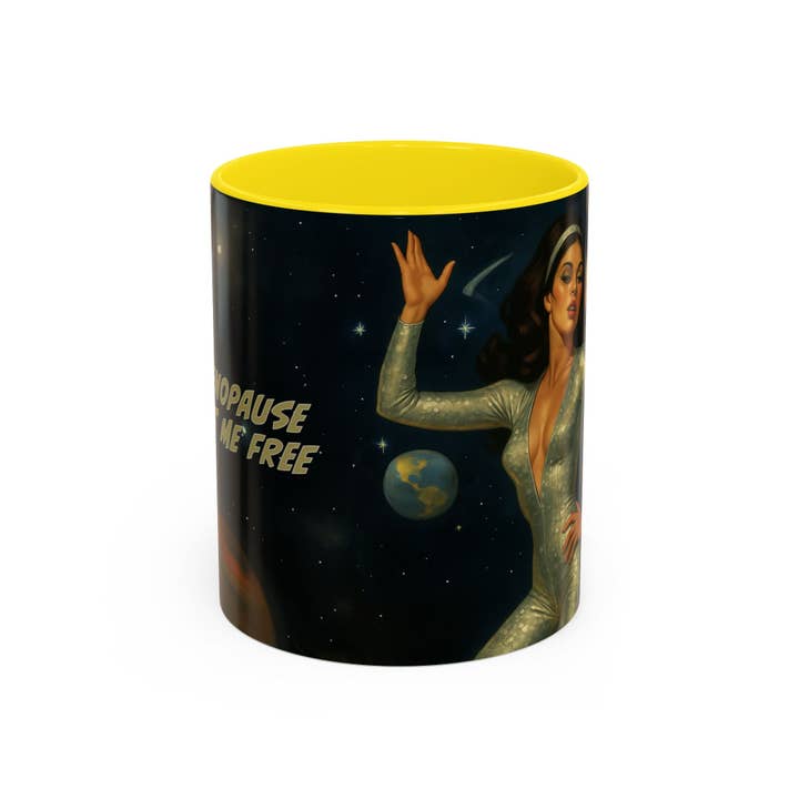 Hot Flash Muse - Wholesale Coffee Mug - Menopause, Set Me Free. Funny Retro Coffee Mug10