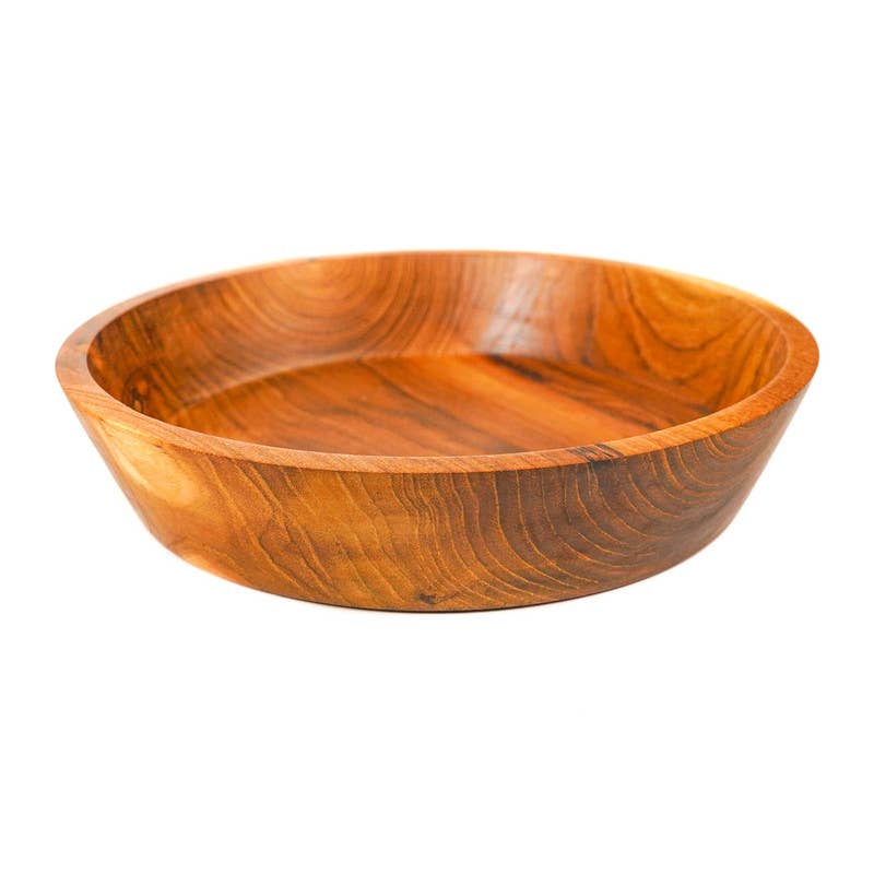 Rainforest Bowls - Wholesale Bowl - Slanted Side Teak Wood Bowl - Jumbo2
