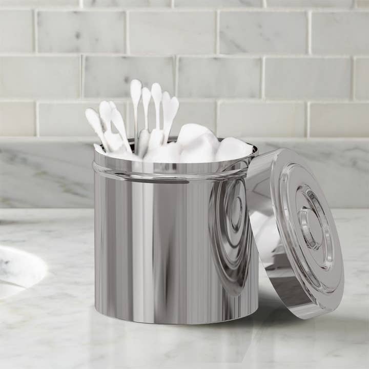 nu steel - Wholesale Jar - Gloss Polished Stainless Steel Cotton Jar3