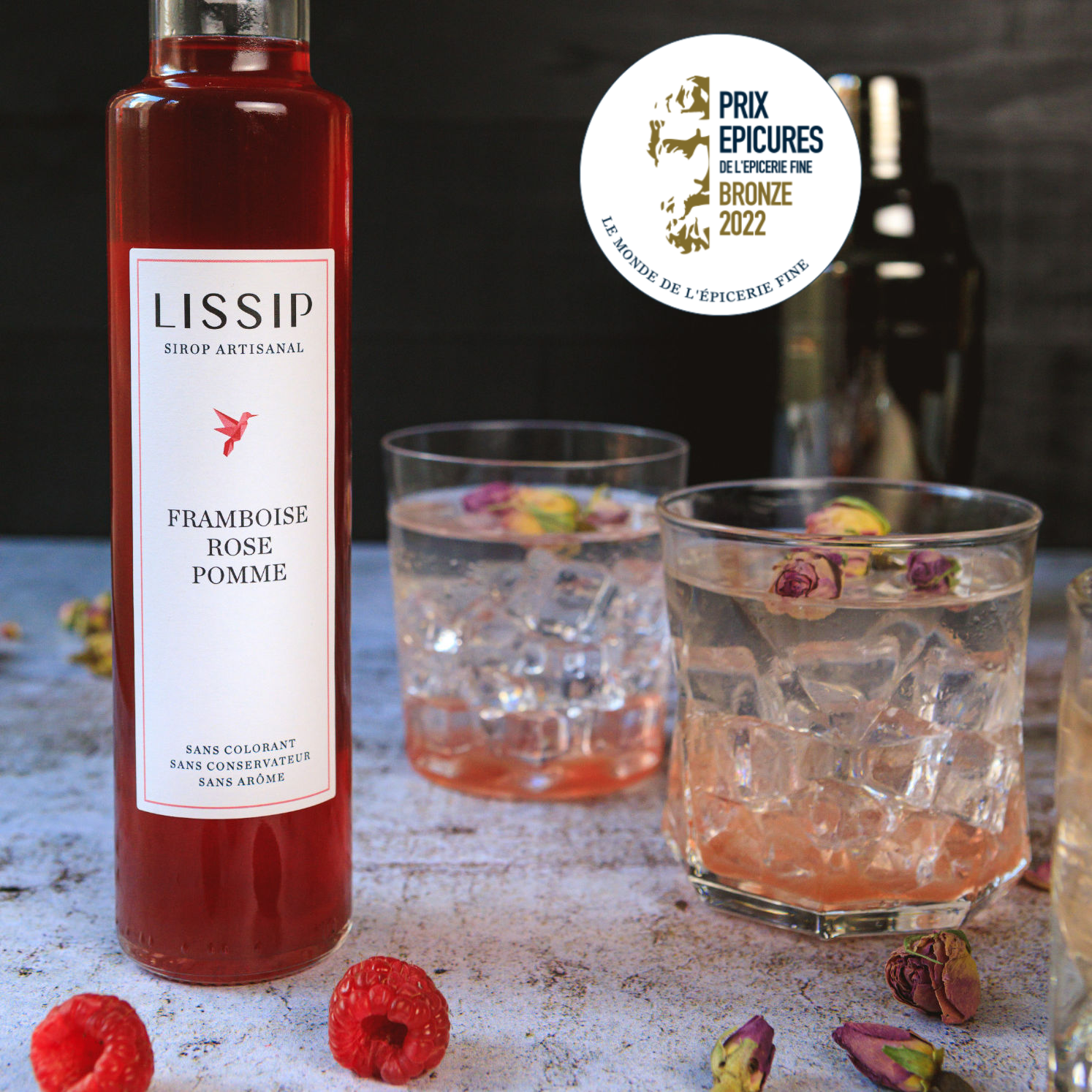 Lissip - Wholesale Cocktail Mix/Syrup - Homemade Raspberry | Rose | Apple Syrup - 25cl1