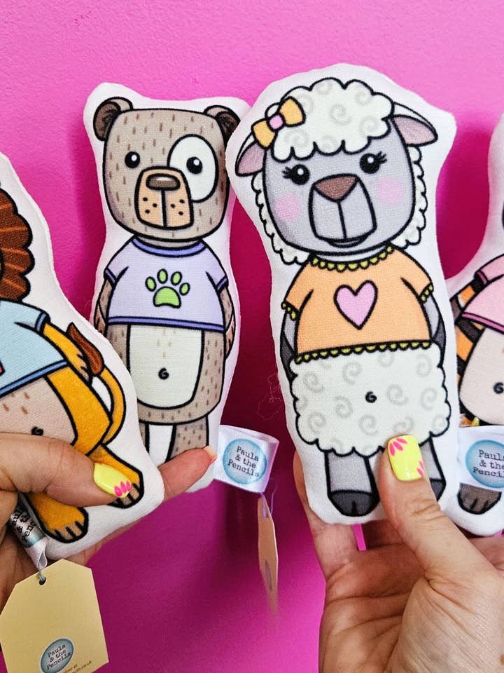 Animal Friend Dolls for wholesale by Paula and the Pencils