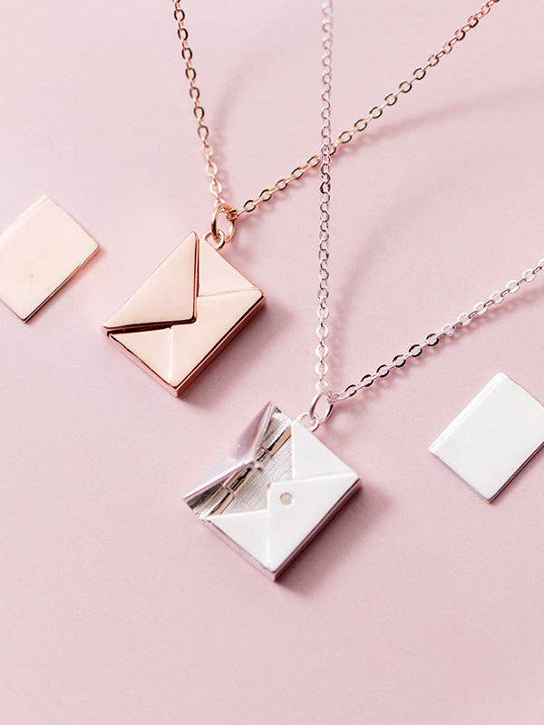 Fashion Jewelry Envelop Necklace Women Lover Letter Pendant Best Gifts For Girlfriend for wholesale by Fui fui jewelry llc