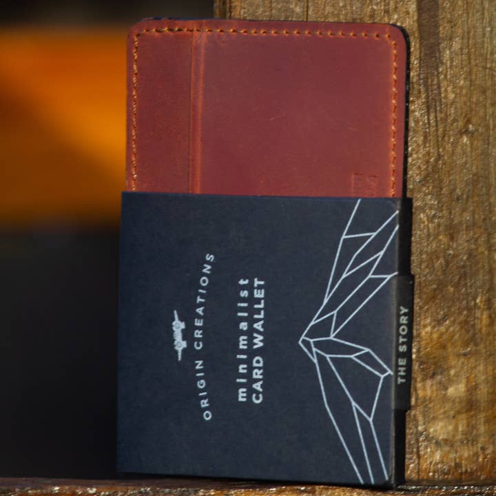 Twin Engine Coffee – wholesale Kortfodral - Unisex – Läderkortplånbok-sadel brun - Artisan Fair Trade3