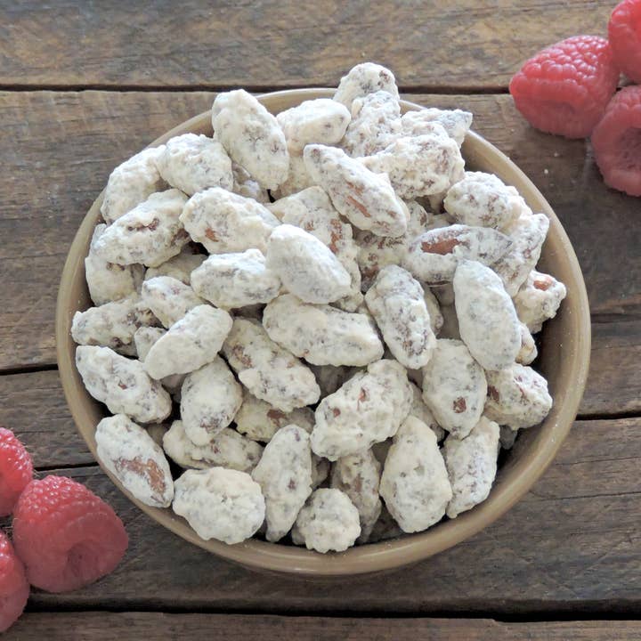 Himbeer Honig-Mandeln für den Großhandel von Natures Candy Co.