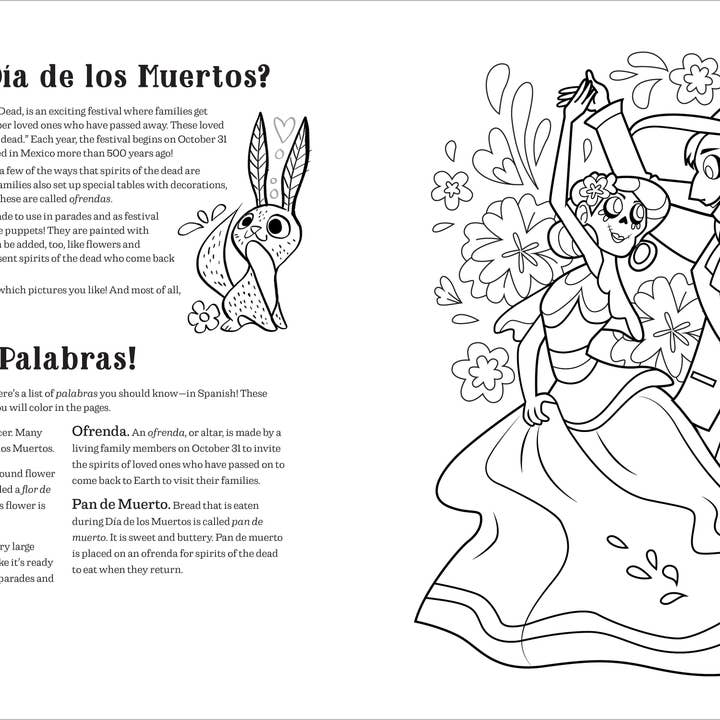 Sourcebooks - Wholesale Coloring & Activity Book - Kids & Baby - Día de los Muertos Coloring Book for Kids4