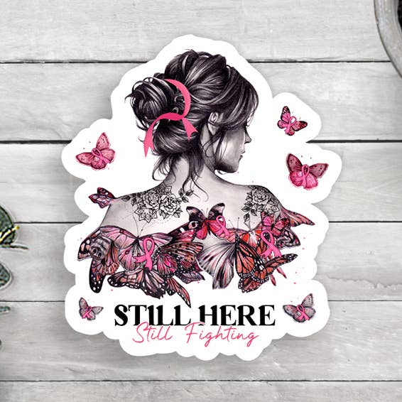 Pegatina de vinilo para cáncer de mama para venta al por mayor de Expression Design Co