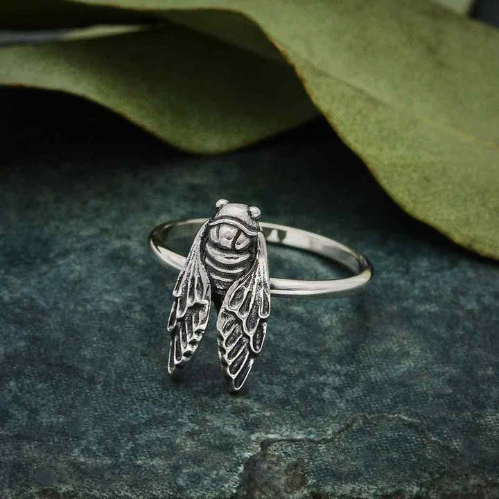 Nina Designs - Wholesale Band/Stacked Ring - Sterling Silver Cicada Ring