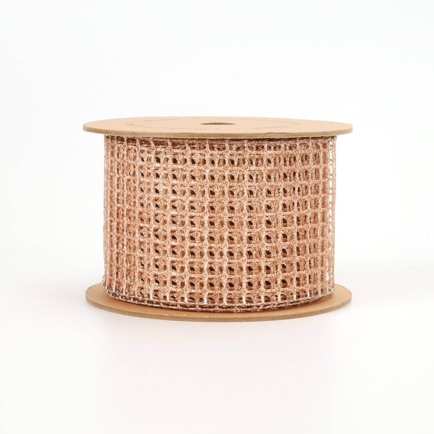 LA Ribbons Wholesale - Vente Ruban – emballage cadeau - Ruban câblé 2 1/2" | "Filet" Beige | Rouleau de 10 yards2