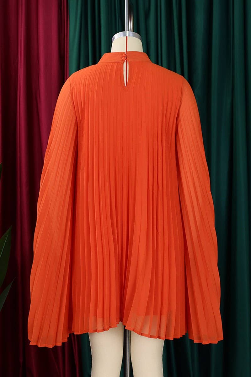 NINEXIS - Wholesale Dress - Women's - CWDSD3577_PLUS SIZE PULLOVER CAPE SHORT DRESS11