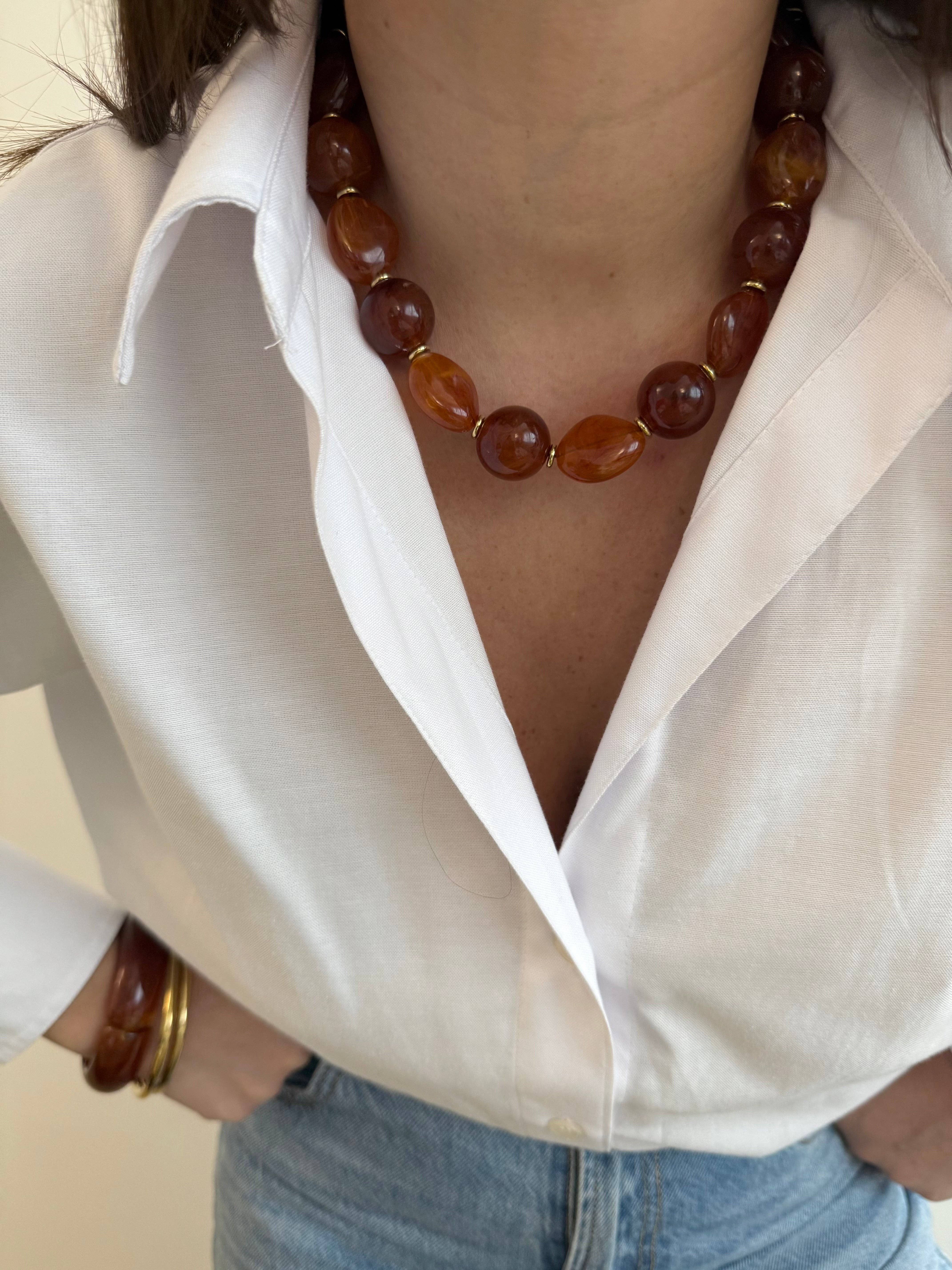 A.B. Paris - Wholesale Beaded/Pearl Necklace - Bali resin necklace - several colors available8