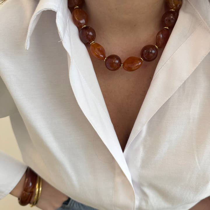 A.B. Paris - Wholesale Beaded/Pearl Necklace - Bali resin necklace - several colors available8