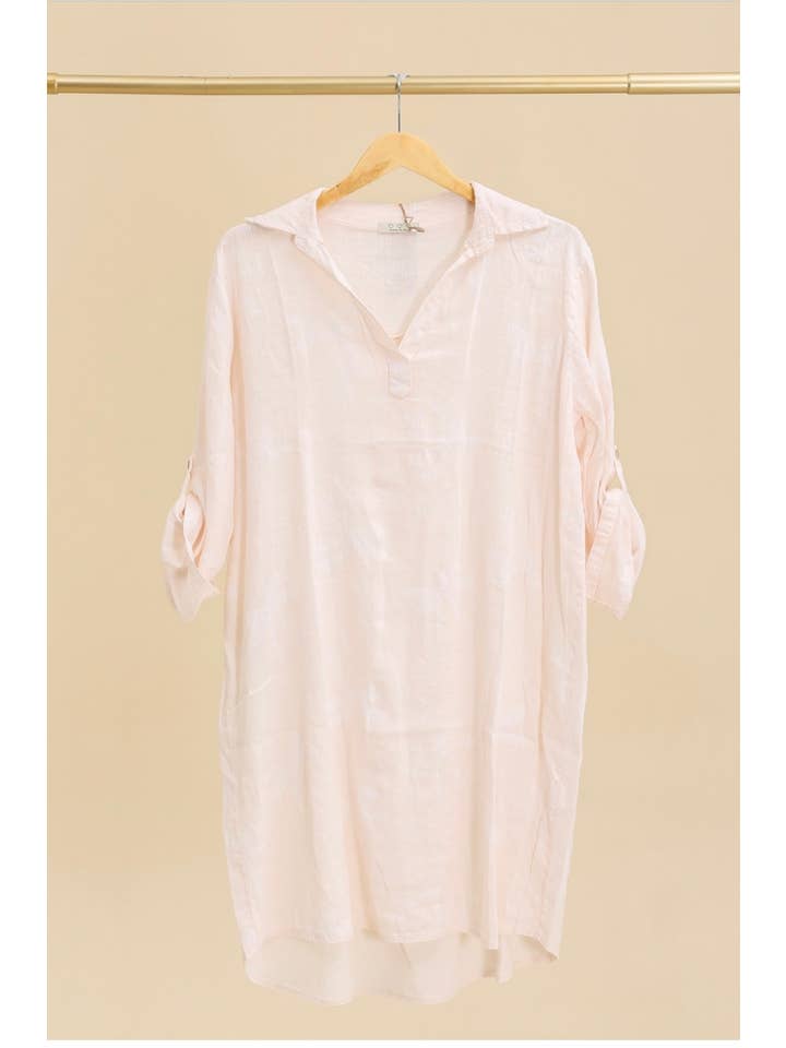 LÉA & LUC – Großhandel Kleid – Damen – Bedruckte Kleider aus 100% Leinen REF.680214