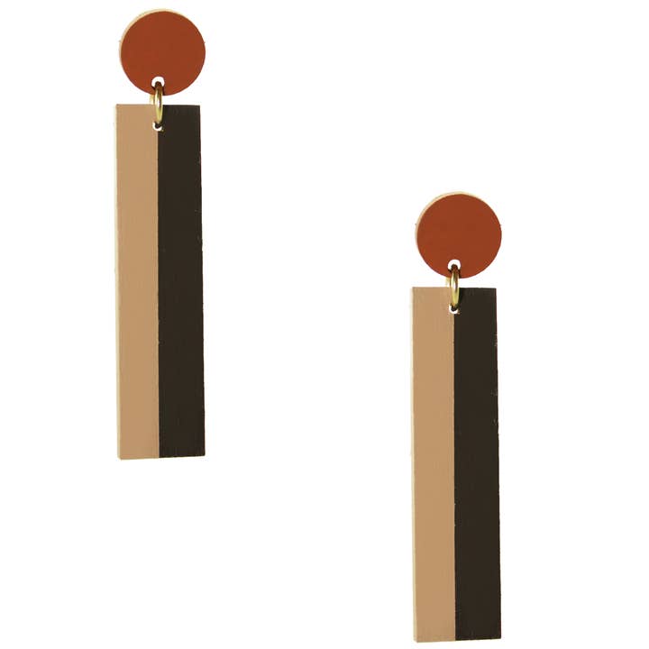 Exclamation Lightweight Statement Earrings | Cocoa Bean for wholesale by SCOTCHBONNET!