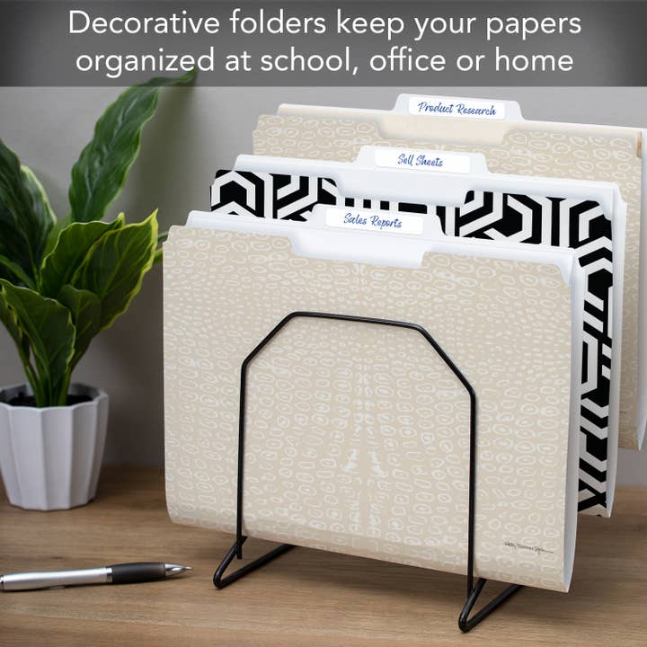 Conimar Promotions - Wholesale Folders - "Taupe Croc" Single Decorative Reusable File Folders 3