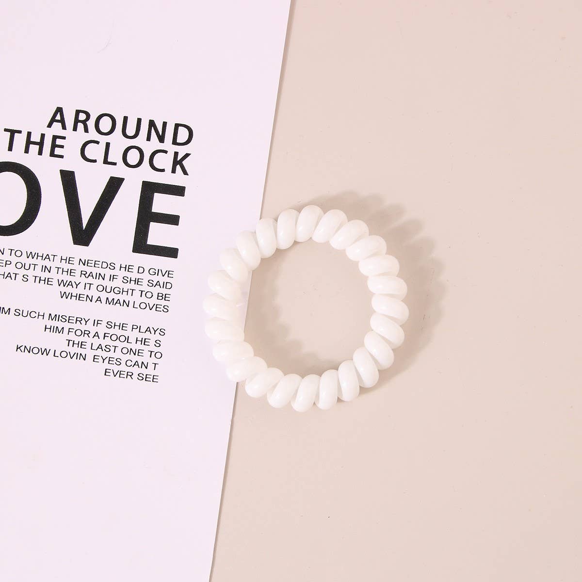 NINEXIS - Wholesale Hair Tie - CWAHA1108_Simple Phone Line Hair Tie  10