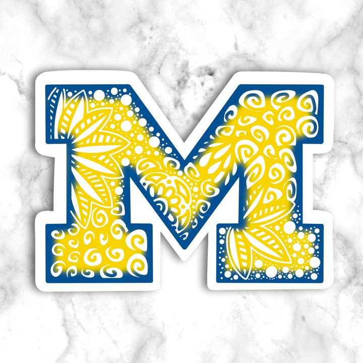 University of Michigan sticker, Michigan UFM Sticker for wholesale by GatikaChicShop
