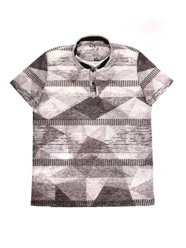 ZWART POLOSHIRT MET ZWARTE PRINT #T -1192P voor groothandel op Faire0