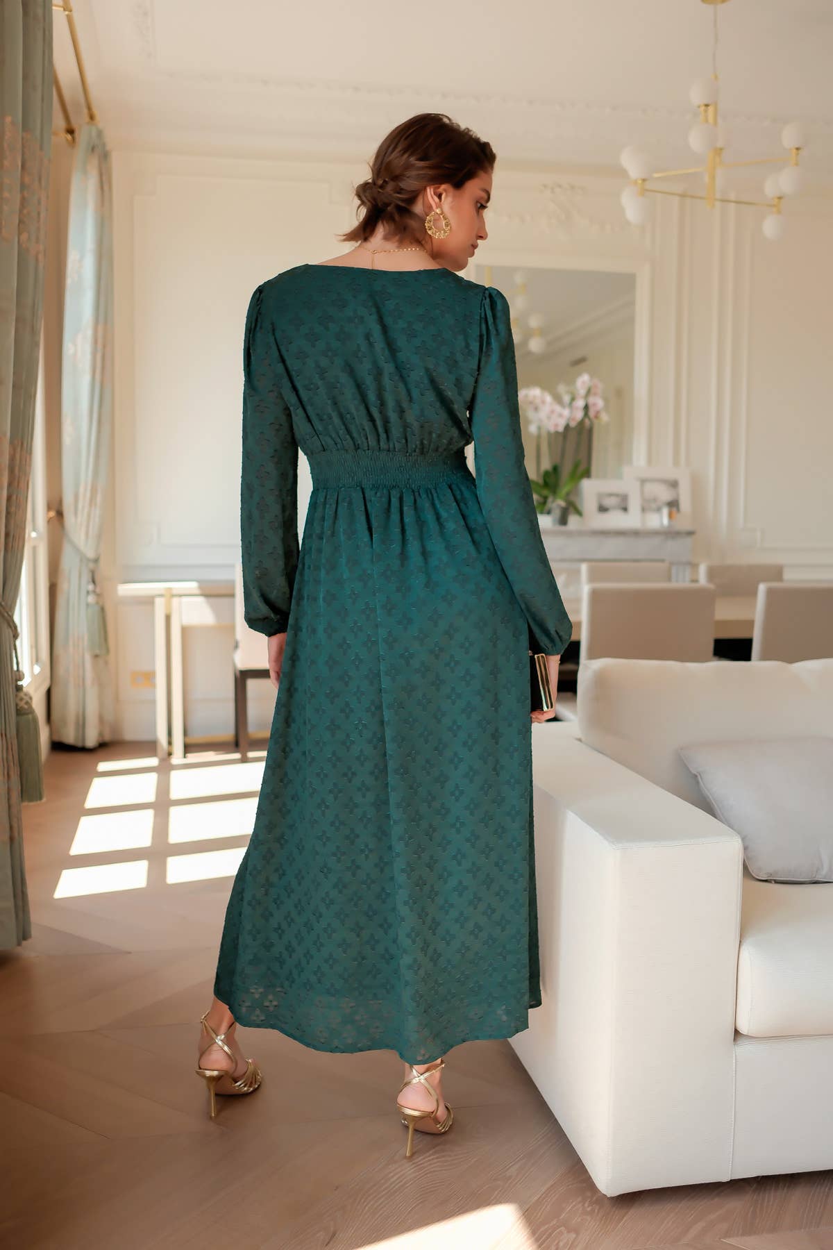 LOVIE & CO - Wholesale Dress - Women's - Long dress with floral patterns3