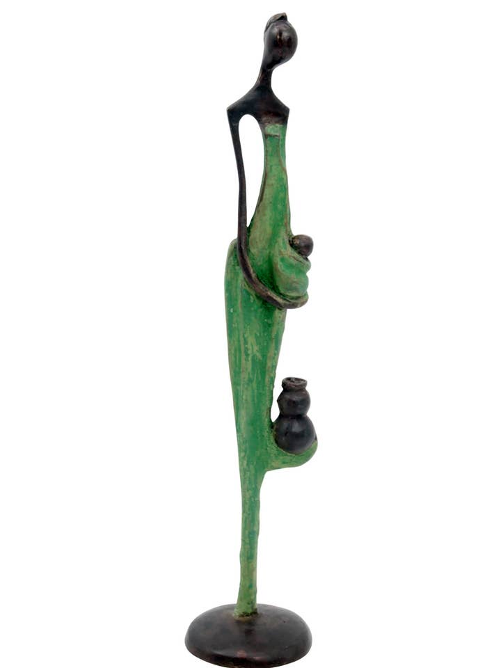 Bronze by Abdoulaye 35cm green no.3 for wholesale by Lafi Bala