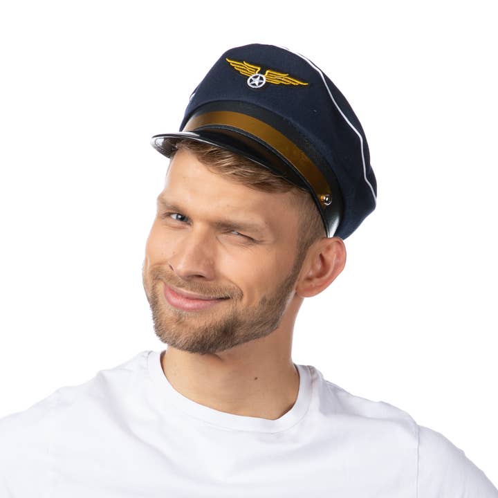 Navy Captain Pilot Hat Fancy Dress Costume Accessory for wholesale by Stylex Party