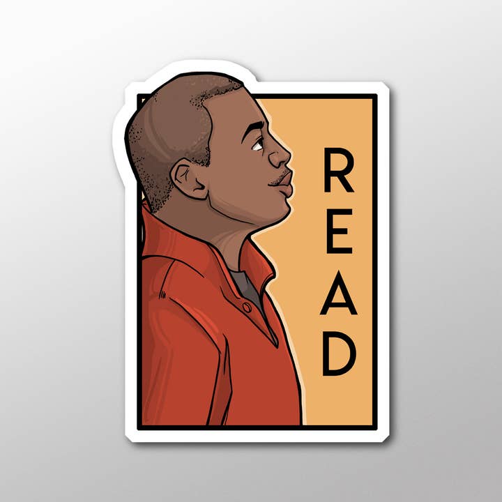 Read -LeVar Burton Individual Die Cut Sticker Sticker for wholesale by Karen Hallion Illustration