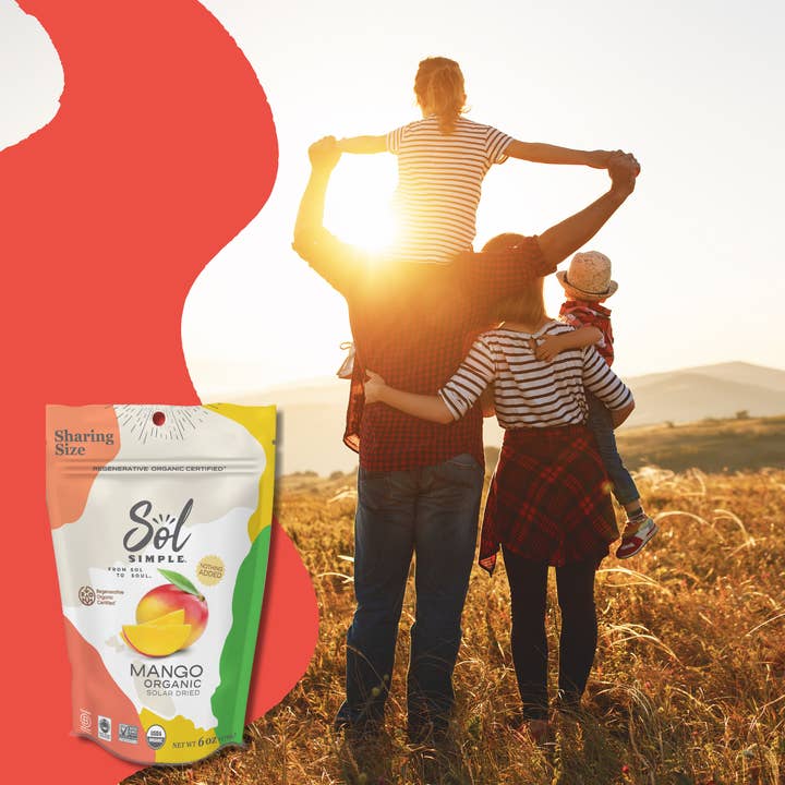 Sol Simple - Vendita all'ingrosso Frutta secca/disidratata - Mango essiccato solare certificato biologico rigenerativo - 6oz14