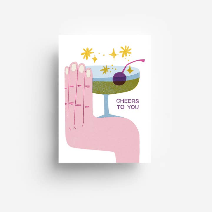 Cheers Drink Postcard DIN A6 for wholesale by jungwiealt
