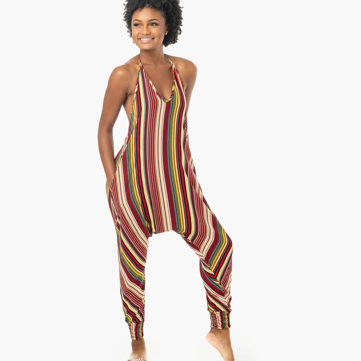 Buddha Pants - Wholesale Jumpsuit - Women's - Striped Harem Jumpsuit By Buddha Pants2