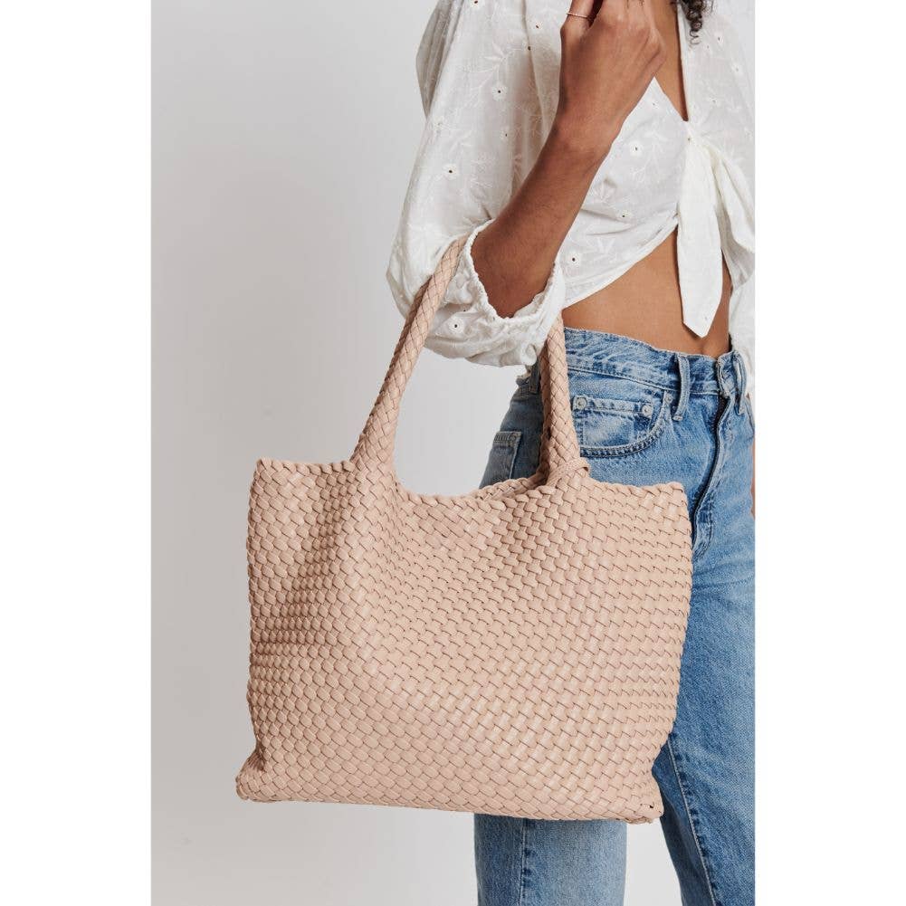Moda Luxe - Vendita all'ingrosso Borsa tote - Donna - Borsa tote intrecciata in pelle vegana Solana19