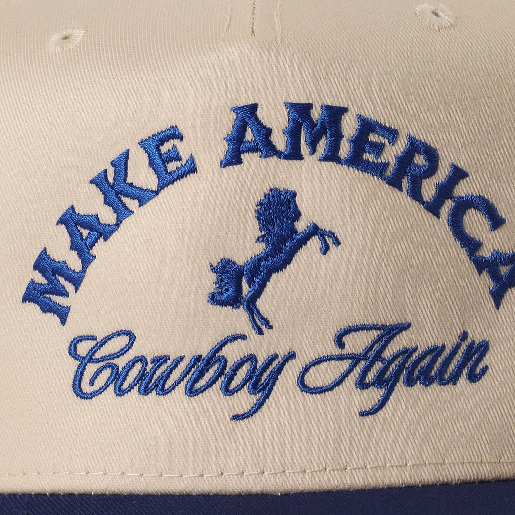 Fashion City - Wholesale Trucker Hat - Unisex - MAKE AMERICA COWBOY AGAIN Embroidered Trucker Hat12