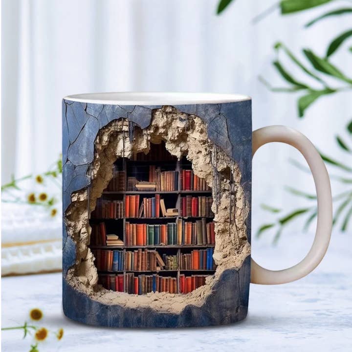 Moderny - Wholesale Coffee Mug - 3D Bookshelf Mug