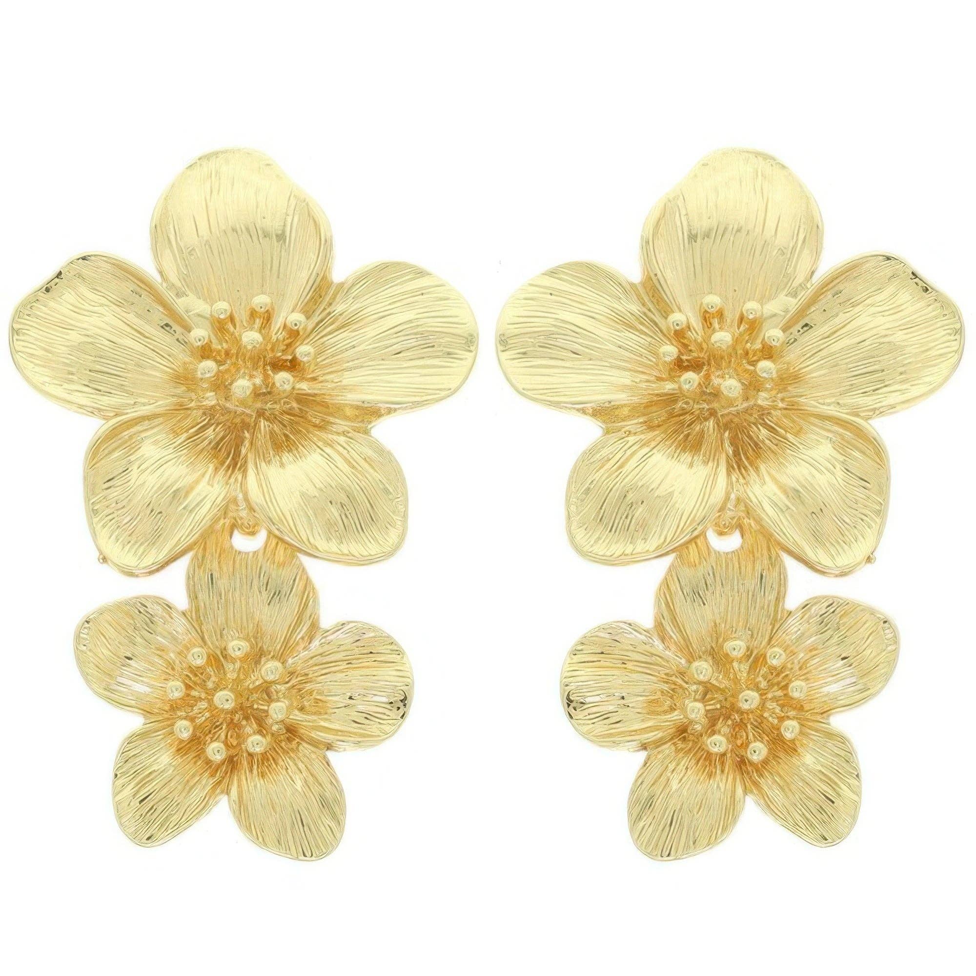 CC Wholesale Clothing - Wholesale Dangle Earrings - Hawaiian Acrylic Flower Post Earrings0