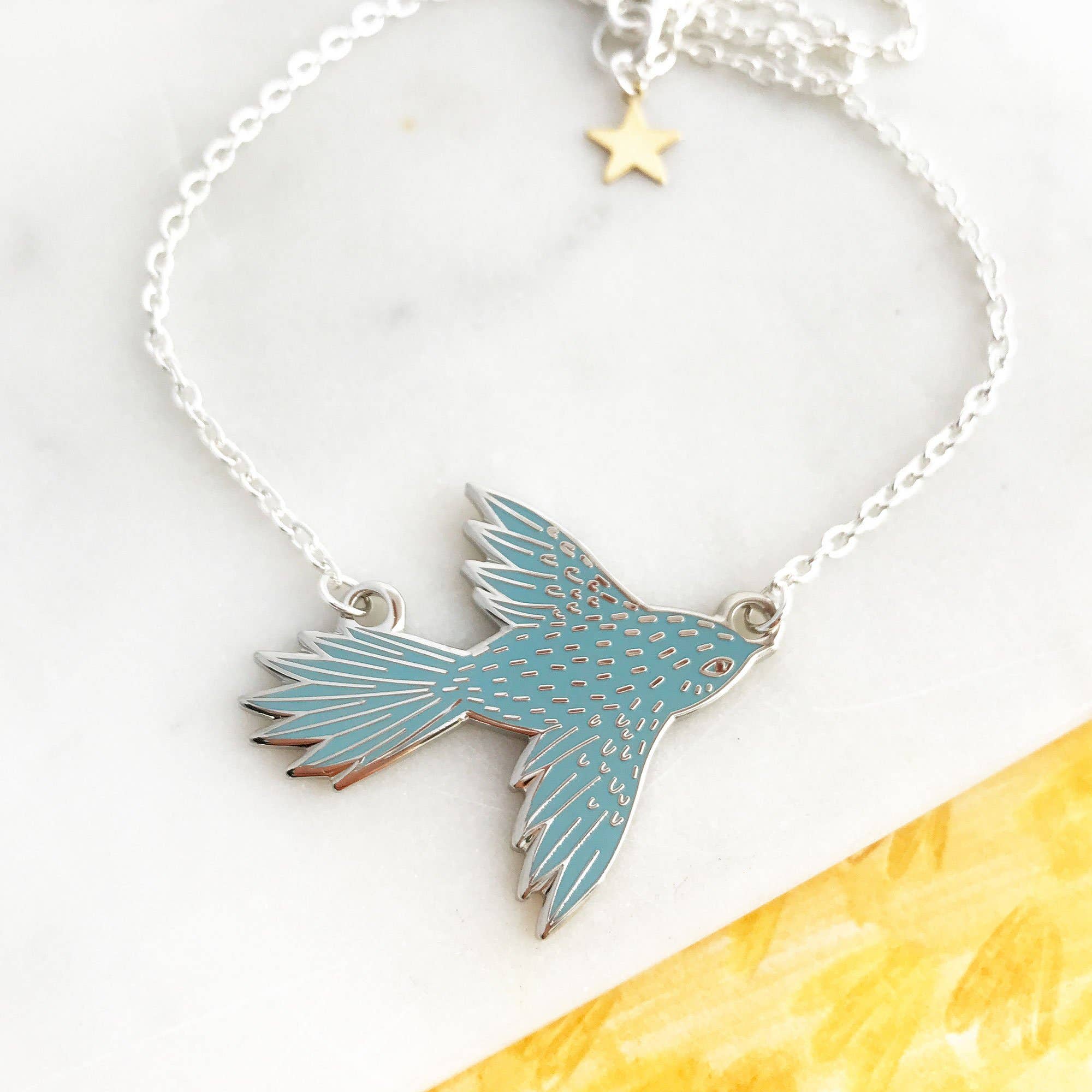 Buy Bird Necklace, Dove, Pigeon, Flying Bird, Tiny, Gold Plated, Glass  Crystal, Dainty, Cute, Bird Jewelry, Animal Necklace Online in India - Etsy