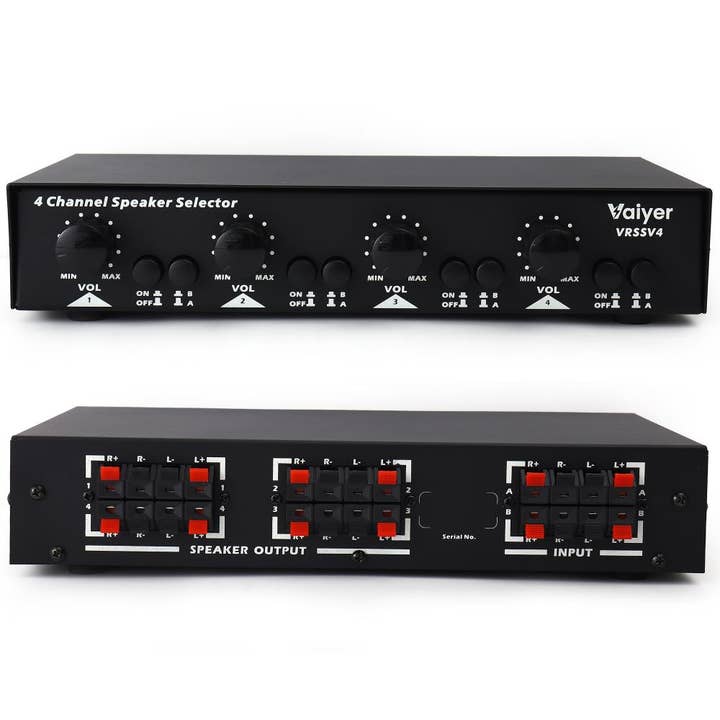 4-Channel Speaker Selector with Volume Control & Impedance for wholesale by Technical Pro