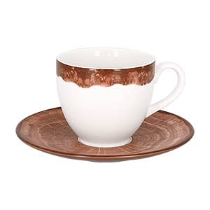 Wood Art Tasse non empilable Marron noyer (7,8 oz) pour la vente par RAK Porcelain USA