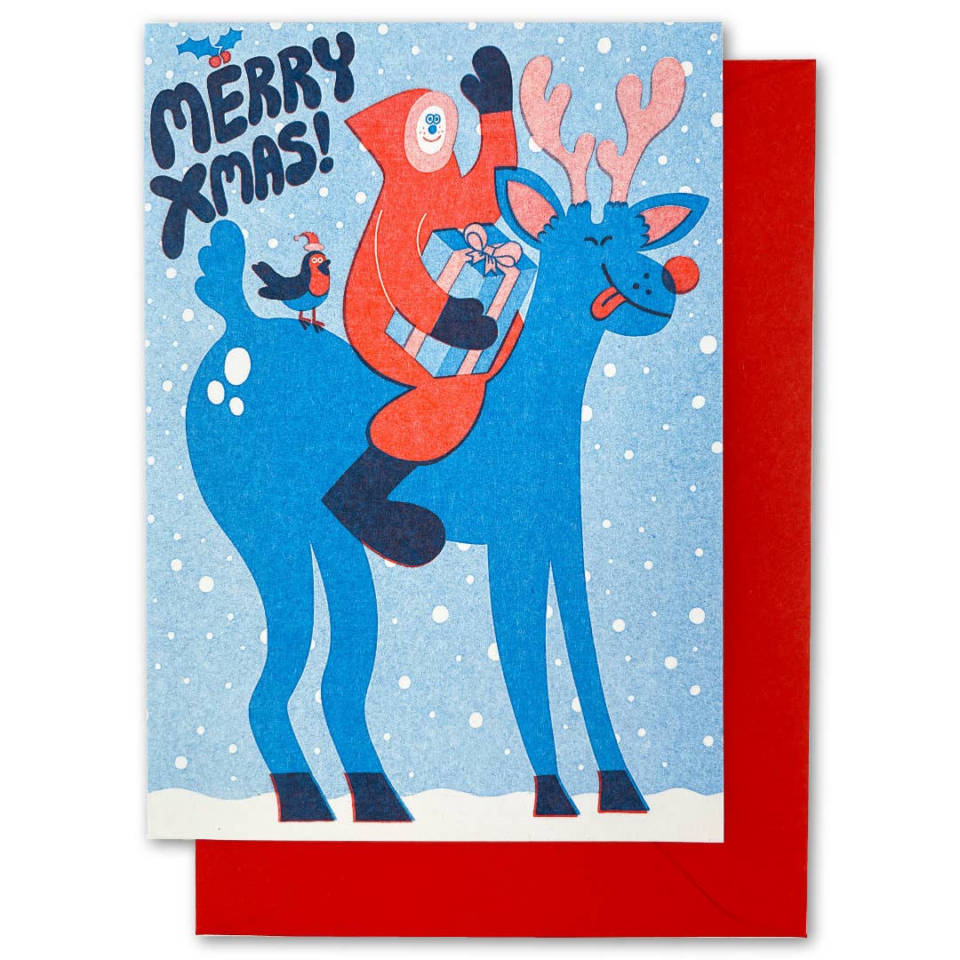 YUK FUN – wholesale Christmas card – YUK FUN Christmas Reindeer Card1