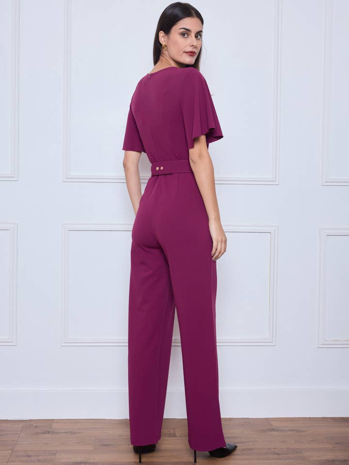 KICHIC - Wholesale Jumpsuit - Women's - Belted jumpsuit K588710