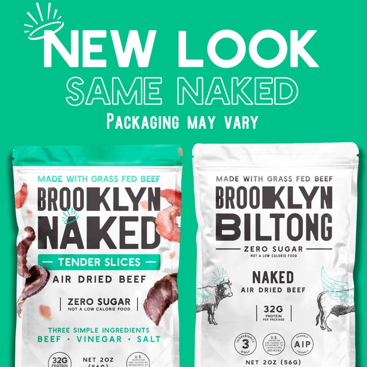 Brooklyn Biltong - Wholesale Jerky - 2oz Grass Fed Biltong Naked Tender Slices Classic 7