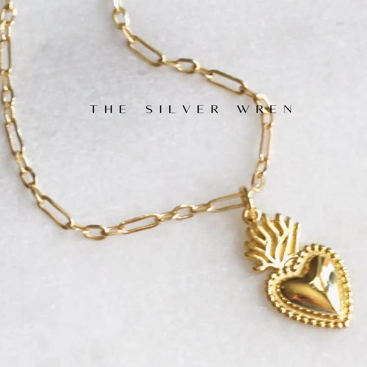 Sacred Heart Hängsmycke Halsband för wholesale av The Silver Wren