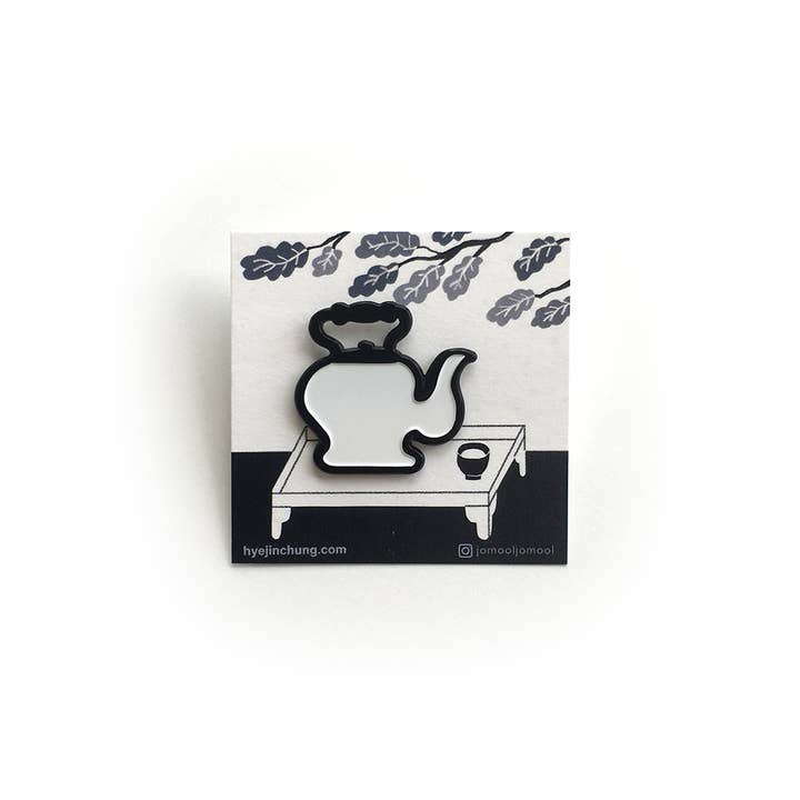 Theepot+2 emaille pin voor wholesale door Jomool Jomool