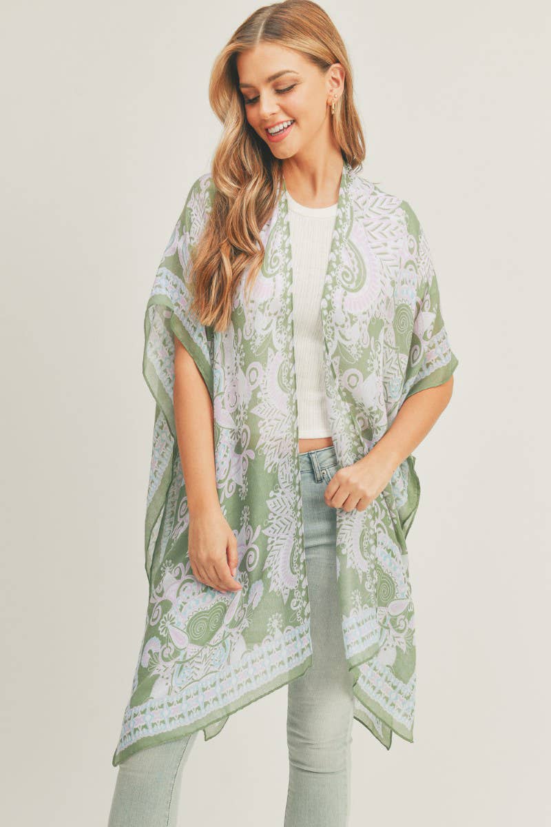 Collections by Fame Accessories - Venta al por mayor Kimono - Mujer - Kimono bohemio con múltiples flores4