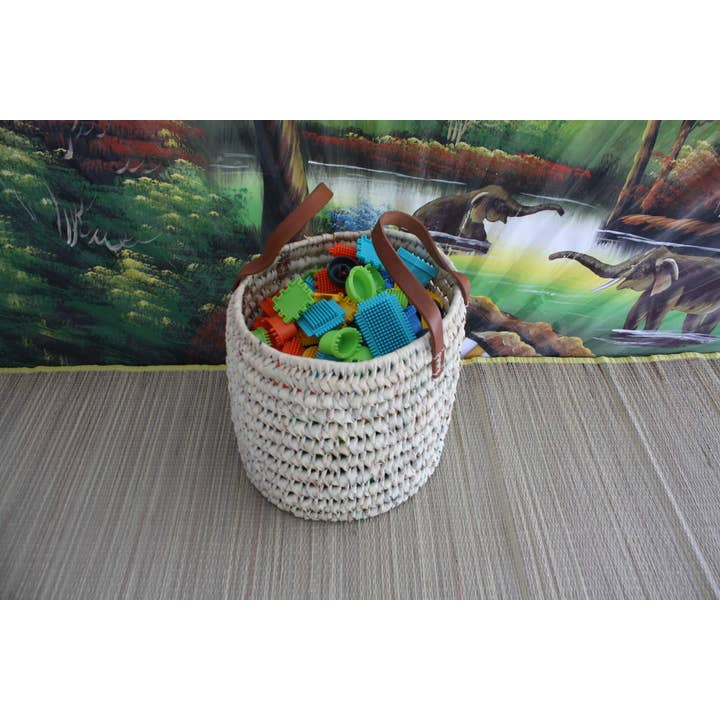 Boutique Huléti - Wholesale Basket - Round storage basket basket - Hand woven in palm tree - 100% NATURAL & ORIGINAL -12