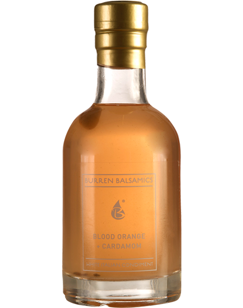 Burren Balsamics – wholesale Vinegar – Blood Orange + Cardamom infused White Balsamic Vinegar1