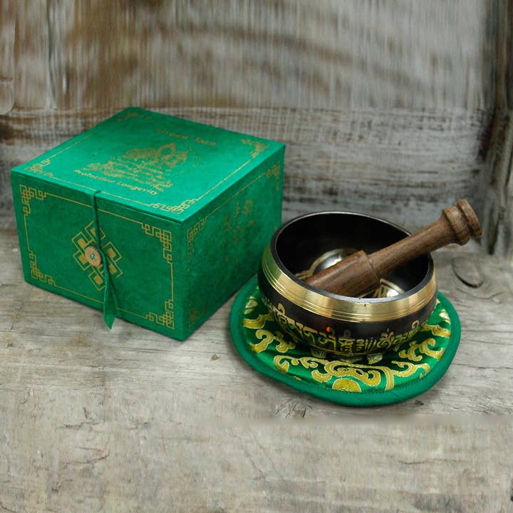 AW Artisan - Wholesale Music Accessory - Tibetan bowls set - Green Tara 10cm (min 400gr)5