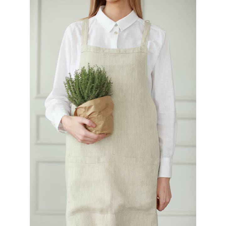 Linen Way Inc. - Wholesale Apron - Catalina Linen Apron — Available in 11 Colors
