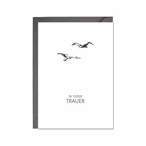 17;30 - Wholesale Sympathy Card - folded card up, IN DEEP GRIEF