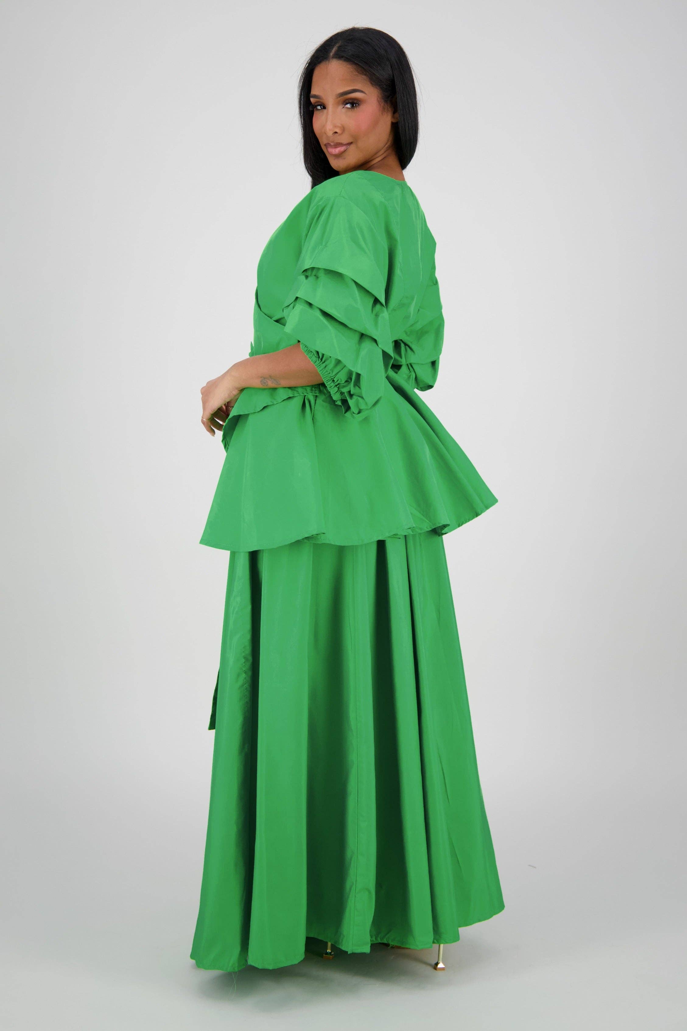 Advance Apparels – Großhandel Set aus Oberteil und Rock – Damen – Wickeloberteil-Rock-Set AS-2507710