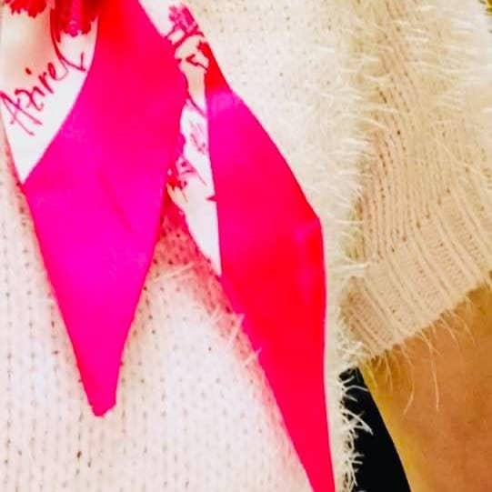 Malibu & Beyond Co /LENNOX MODE - Vendita all'ingrosso Sciarpa - Donna - Piccola e iconica sciarpa lunga sottile Twilly in seta con stampa toile3