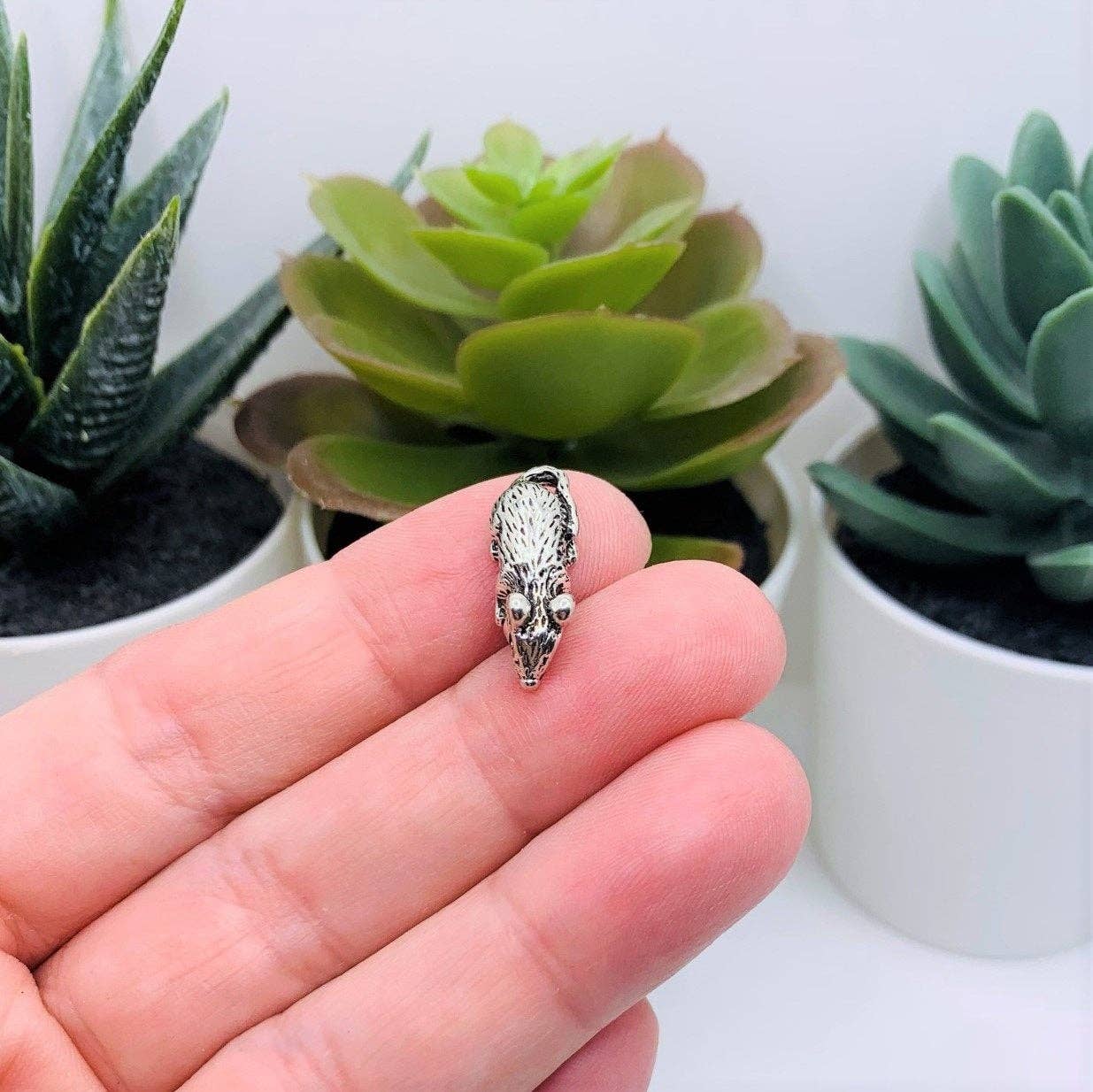 Guerrilla Charm - Vente Breloques/médailles personnalisées - Charms 3D Souris Rat Argent, 19x7mm2