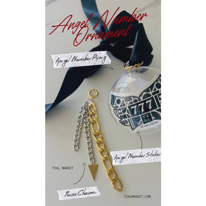 ORNAMENTO NÚMERO DE ANJO por atacado de teal market